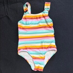 Colorful Striped Kids Swimsuit